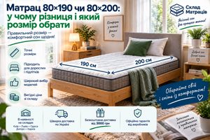 Матрац 80&times;190 чи 80&times;200: у чому різниця та який розмір обрати