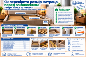 Як перевірити розмір матраца перед замовленням: заміри ліжка та чекліст