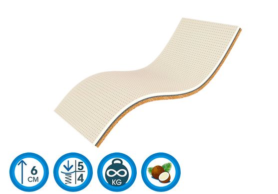 Orthopedic mattress Topper (Futon) Take & Go Bamboo Ultra Kokos - Ultra Coconut 70x190