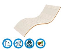Orthopedic mattress Topper (Futon) Take & Go Bamboo White Kokos - White Coconut 120x200
