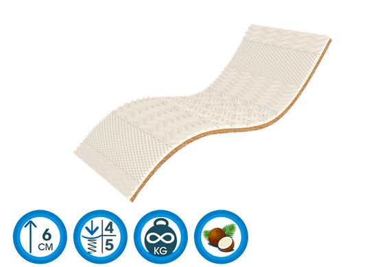Ортопедичний матрац Топер (Футон) Take&Go Bamboo White Kokos - Уайт Кокос Нестандартний розмір