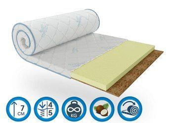 Мініматрац (топер) Sleep&Fly mini Flex 2в1 Kokos жаккард 110x190