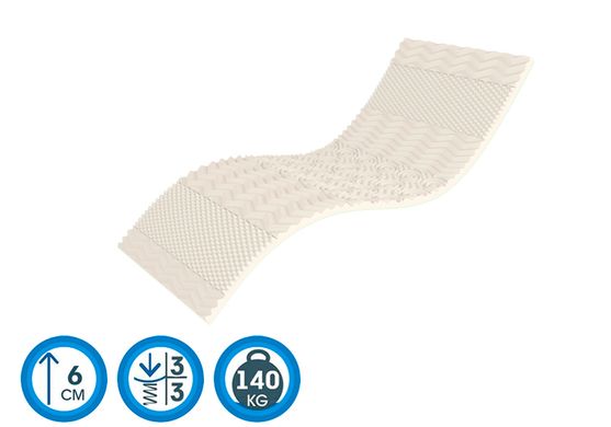 Orthopedic mattress Topper (Futon) Take & Go Bamboo Top White - Top White 70x190